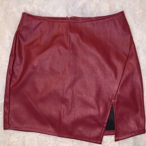 LA hearts faux leather skirt
